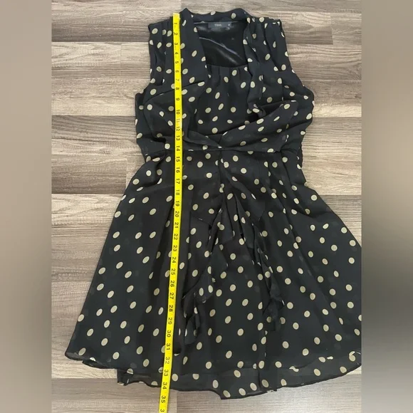 THML Polka Dot Sheer Blouson Dress SZ M - Picture 10 of 12